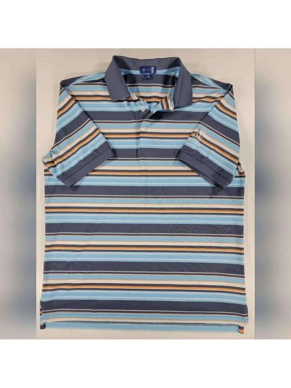Stitch Golf Performance Stretch Pique Polo Shirt Mens Medium TPC Rivers Bend